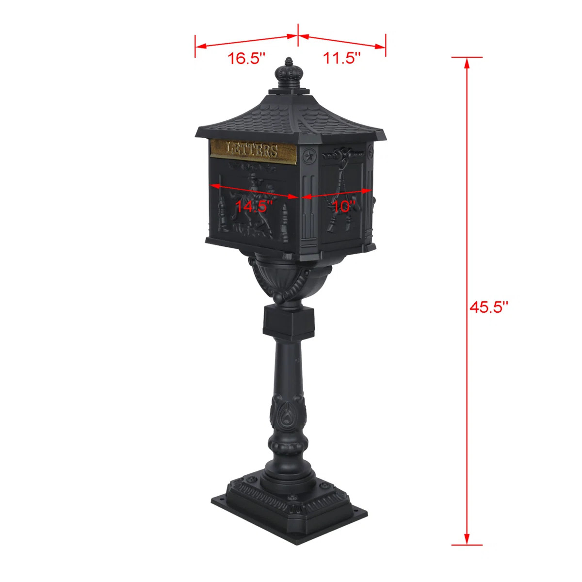 Aluminum Post Mounted Mailbox | Wayfair North America