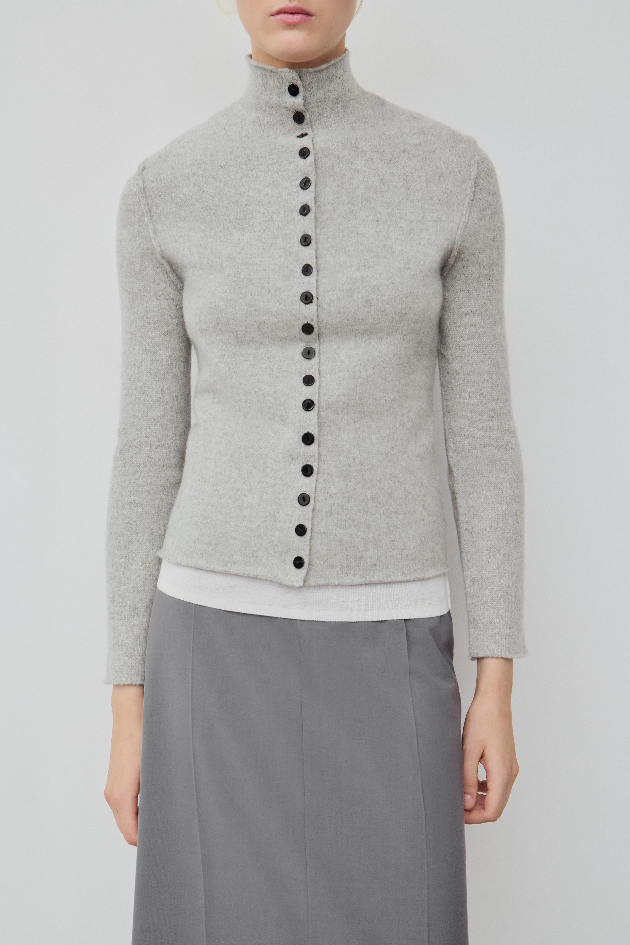 100% WOOL MOCK NECK CARDIGAN | Zara UK