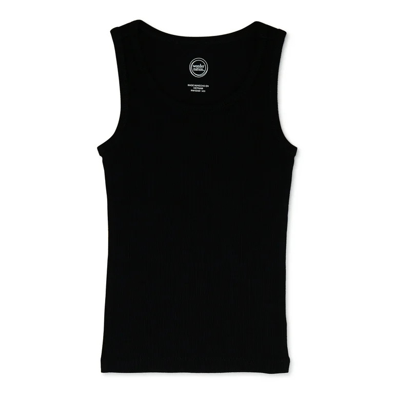 Wonder Nation Girls Kid Tough Tank Top, Sizes 4-18 and Plus - Walmart.com | Walmart (US)
