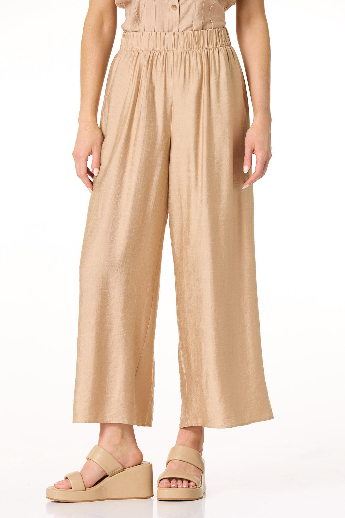 Gold Pull- On Cropped Pants | Cato Fashions