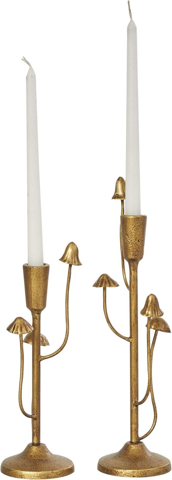 Deco 79 Metal Abstract Decorative Candle Holder Mushroom Inspired Candle Stand, Set of 2 Candlest... | Amazon (US)