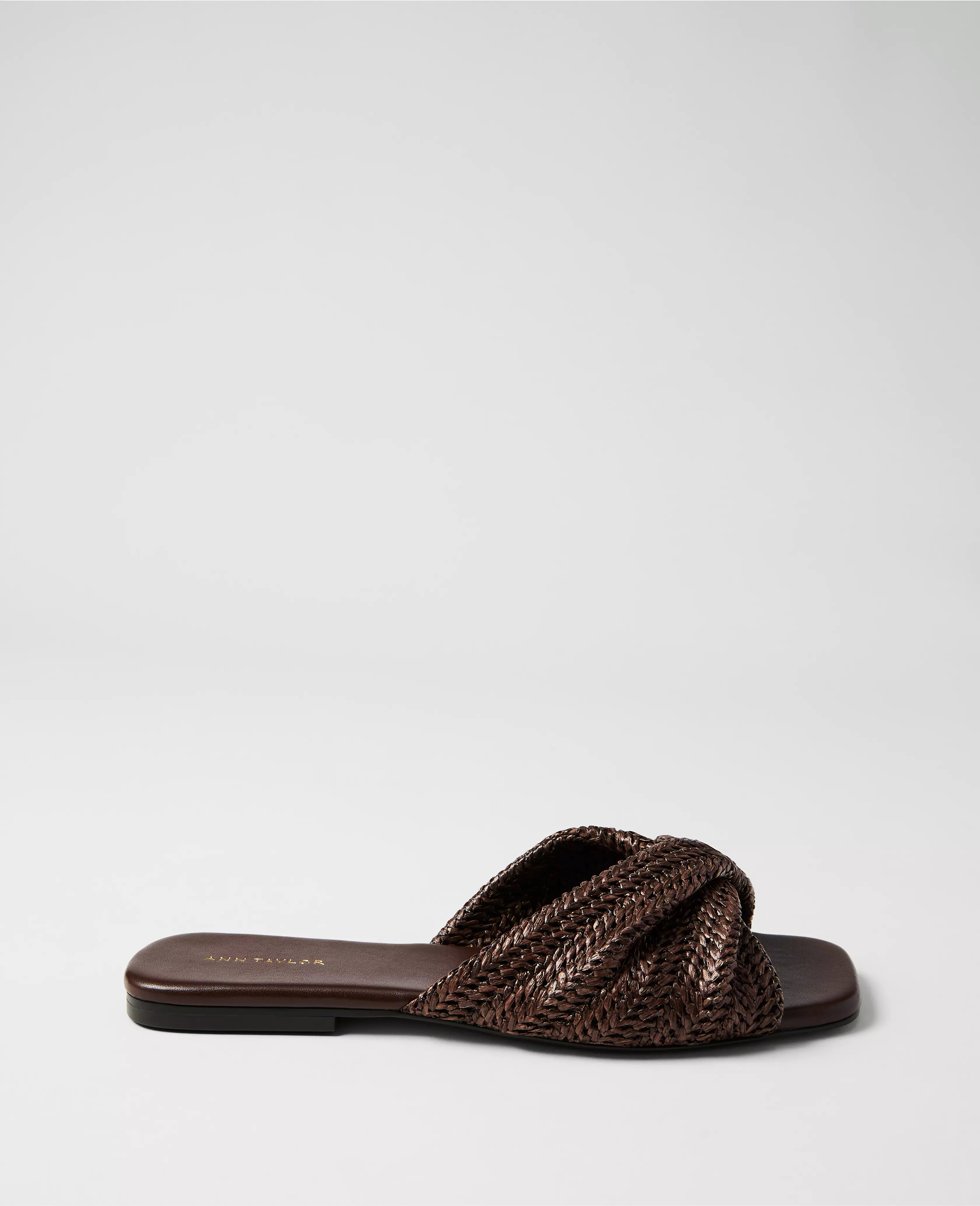 Weekend Knotted Straw Flat | Ann Taylor
