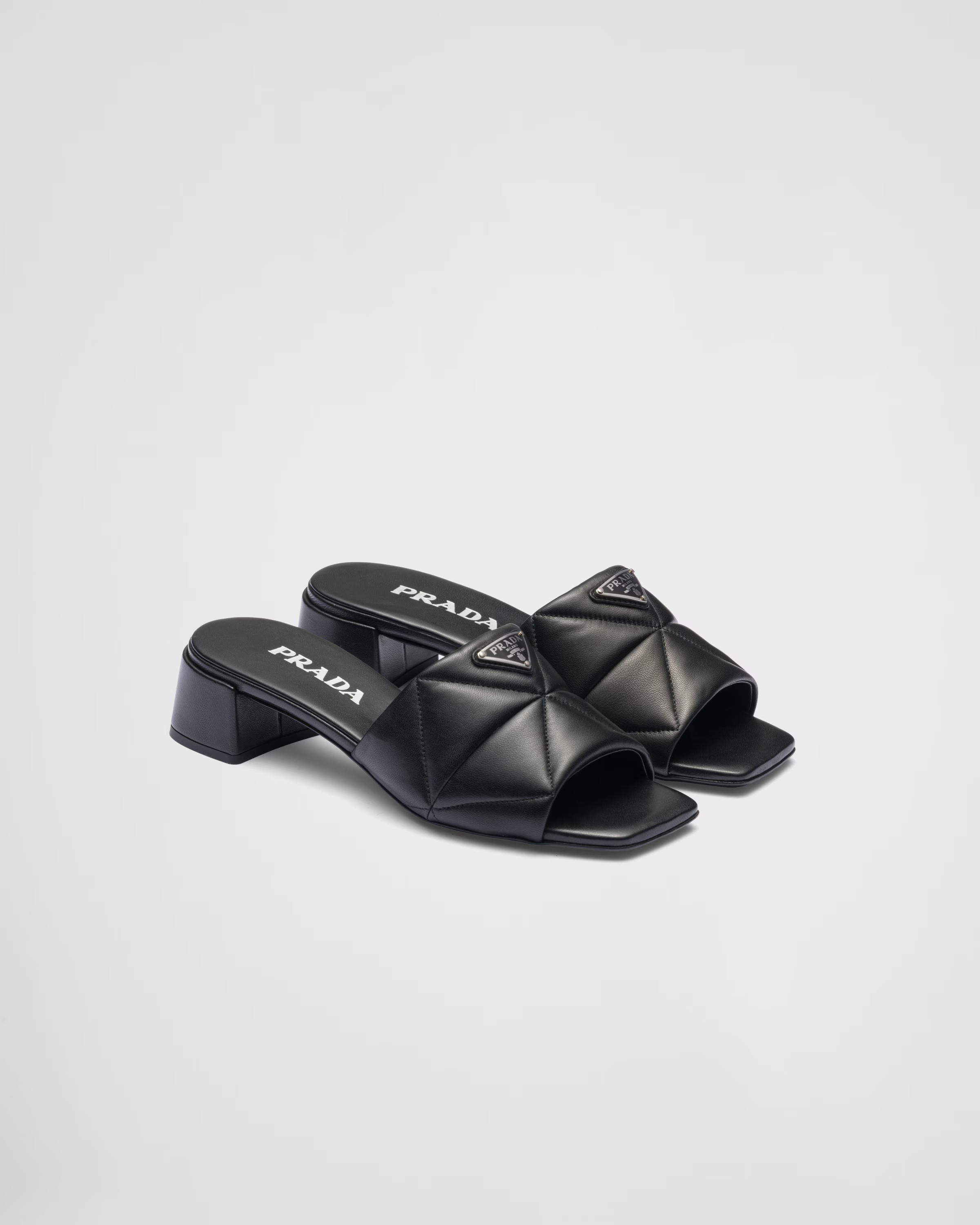 Quilted nappa leather slides | Prada Spa US