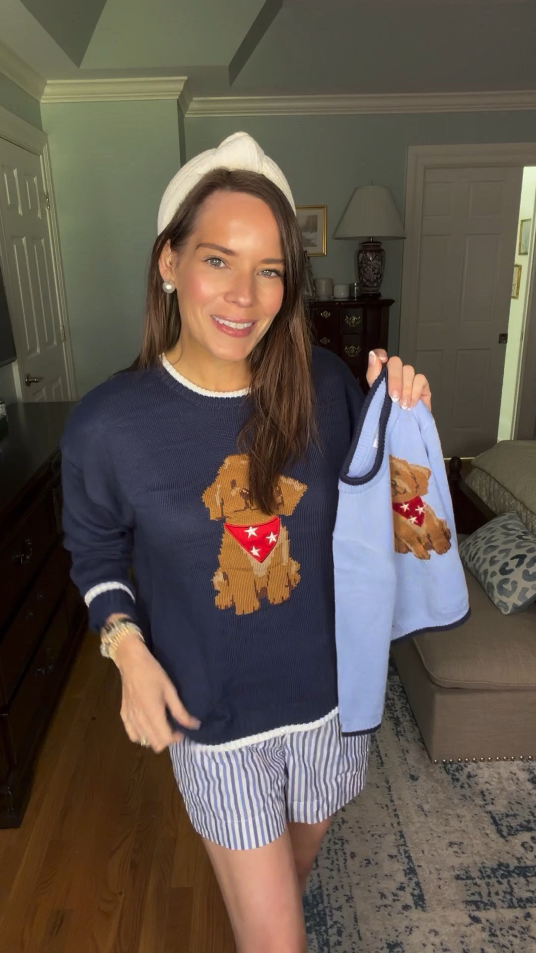 🇺🇸 Mommy & Me Patriotic Puppy Sweaters + Americana Summer Outfit 🐶

❤️🤍💙 Matching patriotic style with the cutest puppy sweaters for mama & mini! Wearing the navy puppy sweater with striped boxer shorts, embroidered Americana sandals, pearl studs, and a chic white headband for an easy summer outfit that’s perfect for Memorial Day, Fourth of July, parades, or backyard BBQs 🇺🇸🐶 My mini’s matching sweater is the sweetest touch for coordinating sibling or mommy-and-me style! ✨

Linked the patriotic puppy sweaters, striped shorts, flag sandals, pearl earrings, and headband 🐾🇺🇸

patriotic outfit, mommy and me style, matching patriotic sweaters, Fourth of July outfit, Memorial Day outfit, Americana style, coastal preppy fashion, patriotic sandals, boxer shorts outfit, summer casual outfit, puppy sweater, patriotic mom outfit, grandmillennial summer style, red white and blue outfit, preppy summer look

#LTKmomlife #LTKKids #LTKBaby