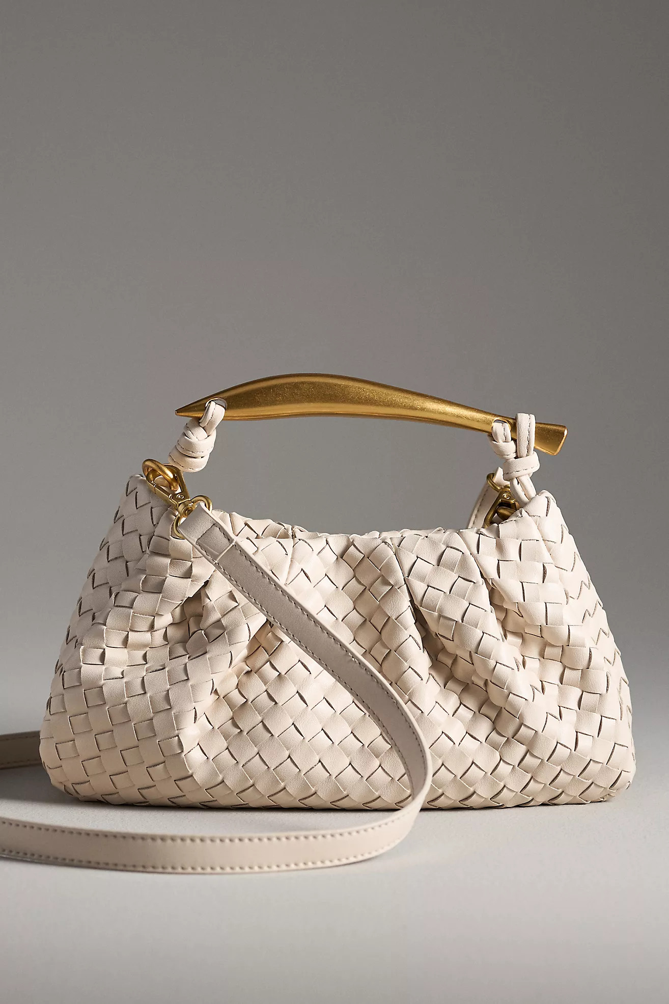 Asymmetrical Hardware Woven Satchel | Anthropologie (US)