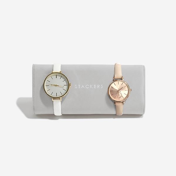 Stackers Glass Collection Grey Watch Roll | The Container Store