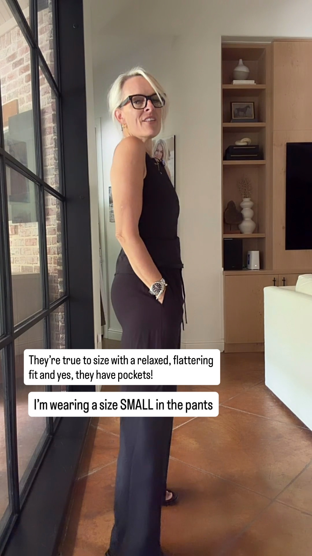 Wearing a size small in the pants. They’re true to size, have pockets, and the wide-leg fit is so chic. The top and pants are sold separately, making them easy to style together or separately.

💡 LTK MADE EASY
❤️ Heart = Support my posts!
🔖 Save = Get sale & restock alerts
📋 Lists = Keep favorites organized
📲 Share = Send lists and products to a friend. Hello, Christmas List!
💬 Comment = Ask me anything about what I’m wearing. :-)

#LTKootd #LTKOver40 #LTKSeasonal
