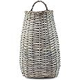 AuldHome Wall Hanging Pocket Basket; Woven Wicker Rustic Farmhouse Gray Washed Long Basket; 17 x ... | Amazon (US)