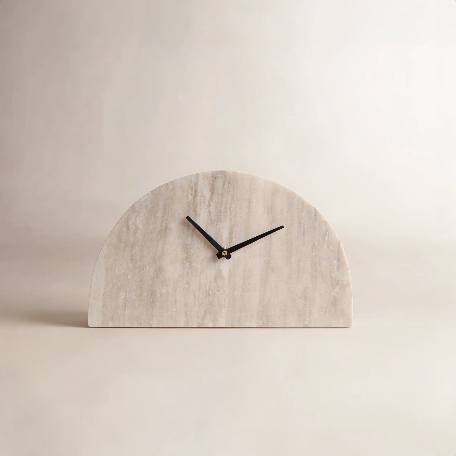 Maurelle Decorative Half Moon Marble Mantel Clock | Wayfair North America