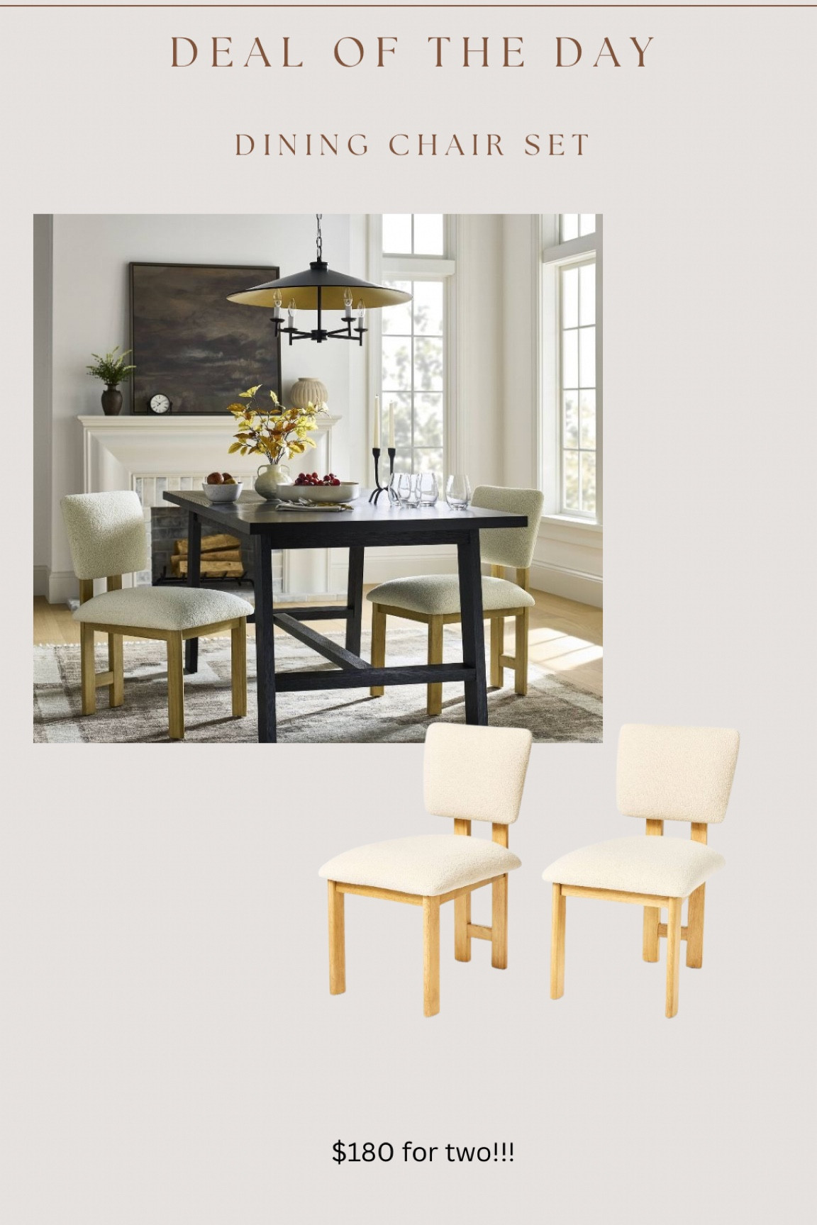 Item spotlight from the new target collection!!! Only $180 for two/ $90 per chair! These will sell out 

#LTKSaleAlert #LTKFindsUnder100 #LTKHome