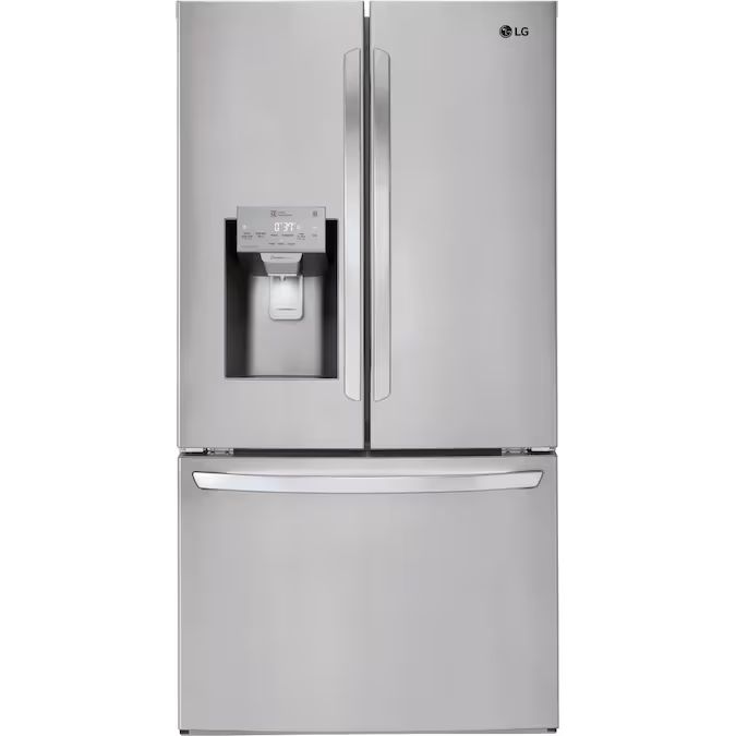 LG Smart Wi-Fi Enabled 26.2-cu ft French Door Refrigerator with Dual Ice Maker (Printproof Stainl... | Lowe's