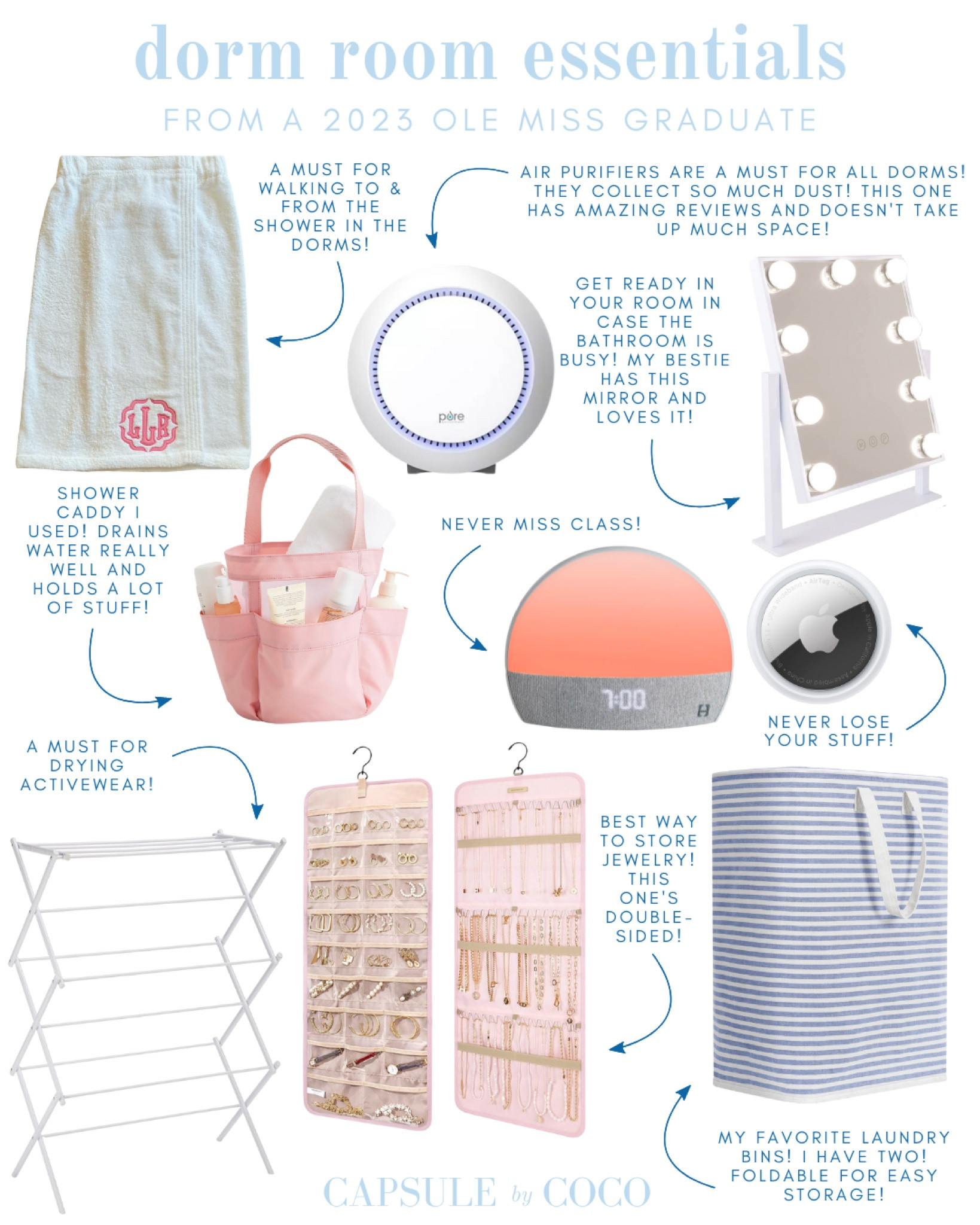 DORM ROOM ESSENTIALS! 

Dorm essentials, dorm room, dorm necessities, what to buy for your dorm room, preppy dorm room, college essentials, graduation gifts, grad gifts, college gifts, college dorm, Ole Miss, Capsule By CoCo, CapsuleByCoCo

#LTKU #LTKGiftGuide #LTKhome