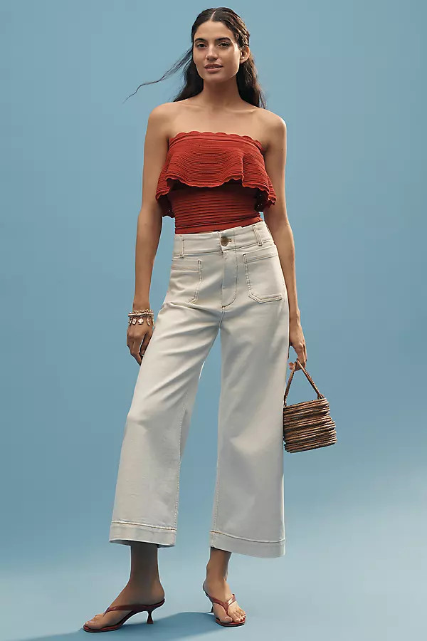 The Colette Crop Wide-Leg Jeans by Maeve | Anthropologie (US)
