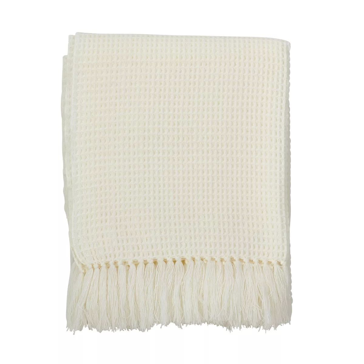 50"x60" Throw Blanket Off White - Saro Lifestyle | Target