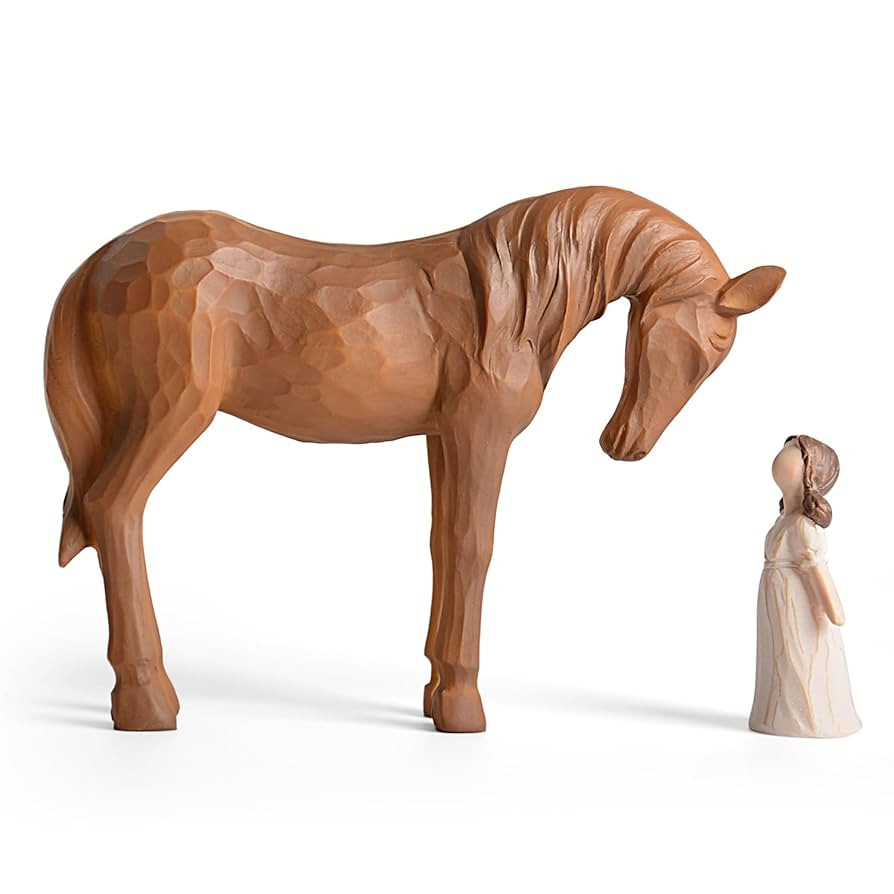 Horse Gifts for Girls - Girl & Horse Figurine Gifts for Horses Lovers Women Sculpted Hand-Painted... | Amazon (US)
