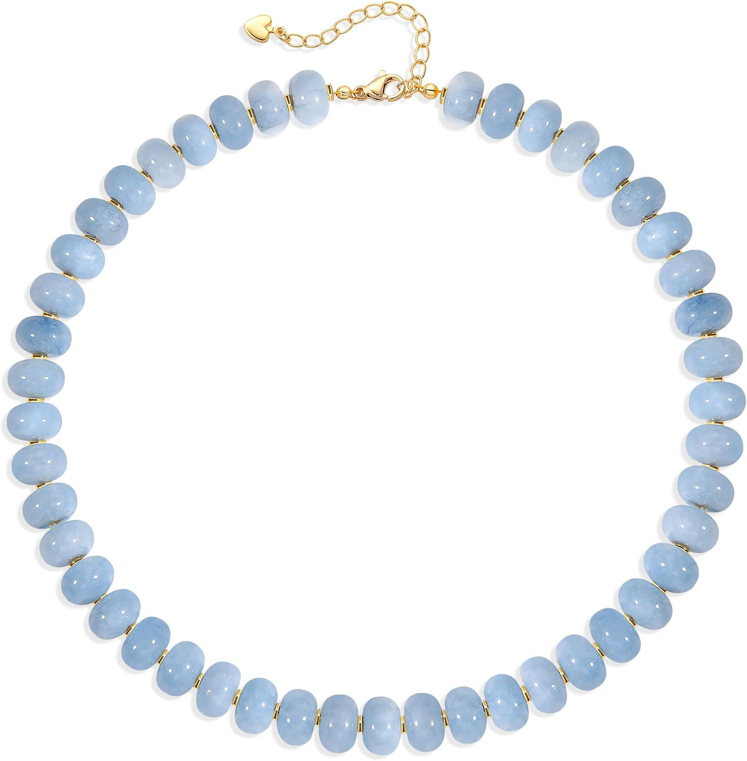 Beaded Chunky Necklace for Women, Bead Gemstone Necklaces for Women | Amazon (US)