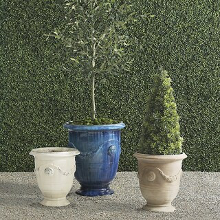 Anduze Indoor/Outdoor Planter with Hand-Glazed Azure Finish & Unique French Design | Frontgate