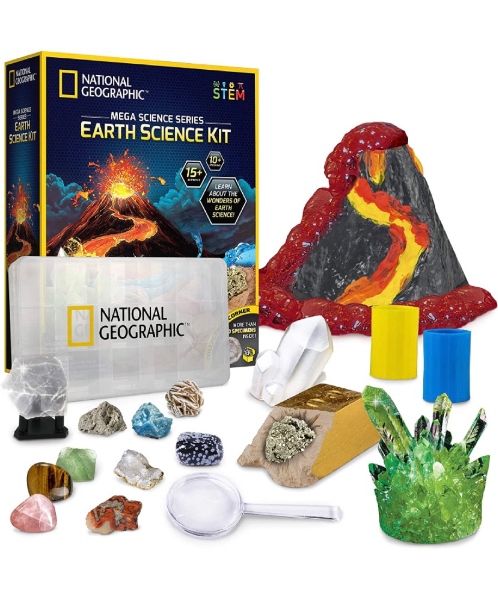 NATIONAL GEOGRAPHIC Earth Science Kit - Crystal Growing, Erupting Volcanos, 2 Dig Kits & 10 Genuine Specimens

#LTKkids #LTKfamily #LTKHoliday