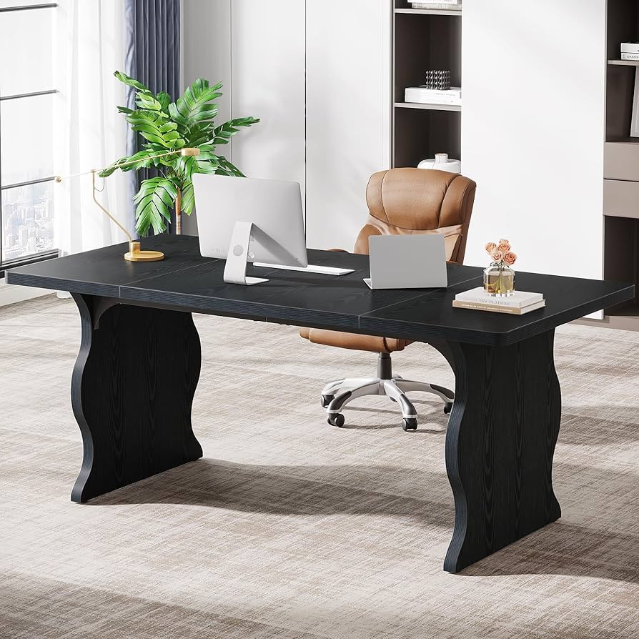 Tribesigns 63-Inch Large Executive Desk, Modern Computer Office Desk Workstation, Double PC Gamin... | Amazon (US)