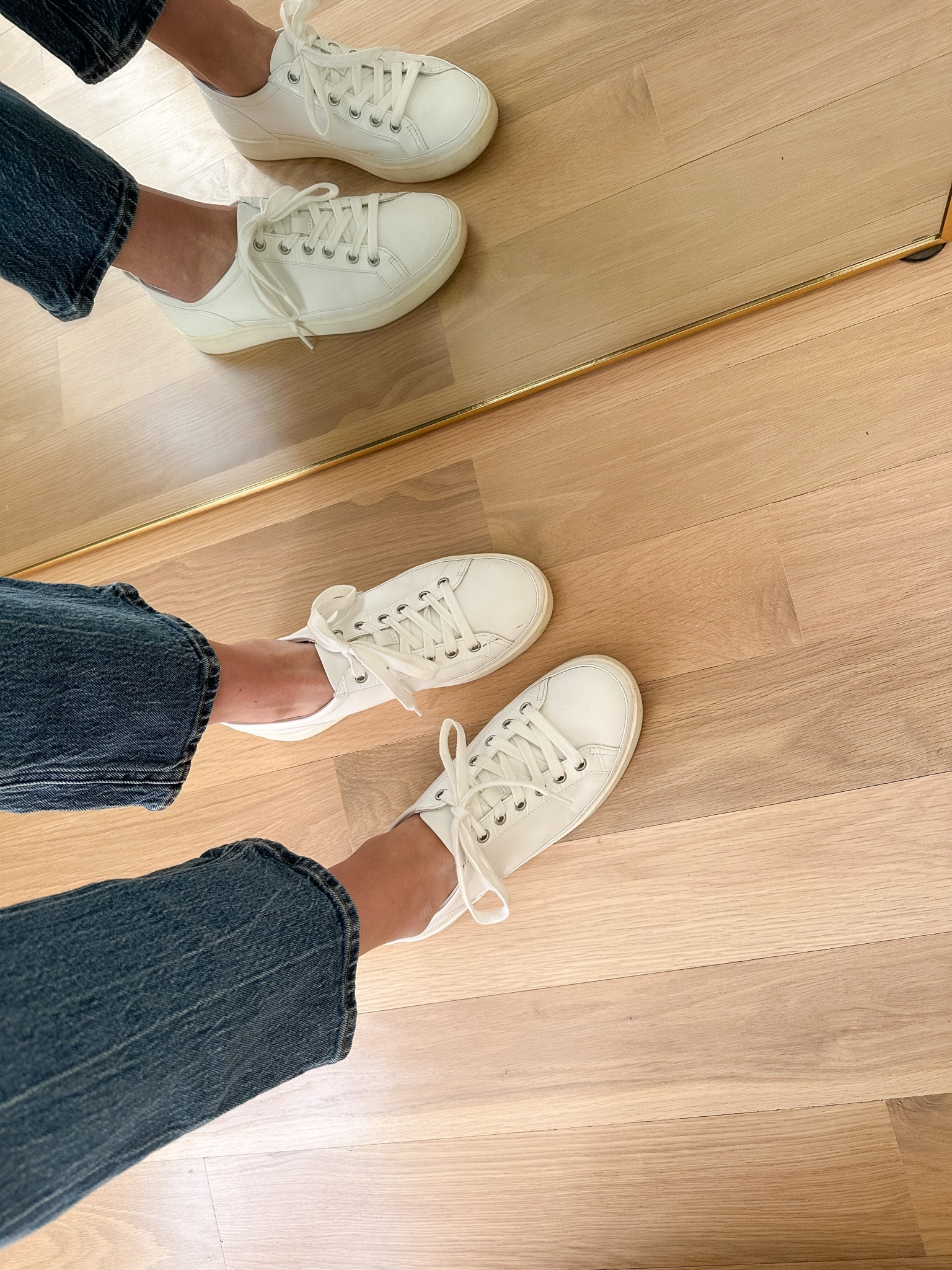 White sneakers, comfortable shoes, TTS, Amazon, DSW

#LTKover40 #LTKstyletip #LTKsalealert