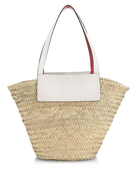 Loubishore Leather-Trimmed Straw Tote | Saks Fifth Avenue