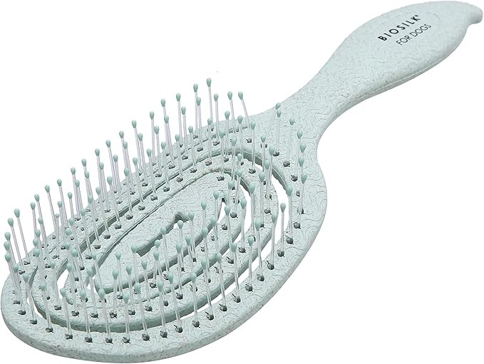 BioSilk for Pets Eco-Friendly Detangling Pin Brush for Dogs in Mint Green | Easy to Hold Ergonomi... | Amazon (US)