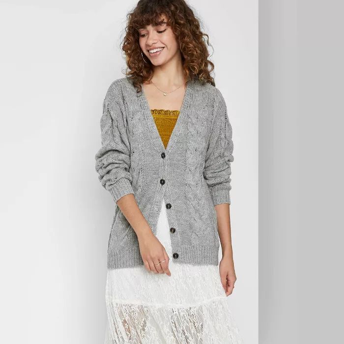 Women's Cable Knit Cardigan - Wild Fable™ | Target