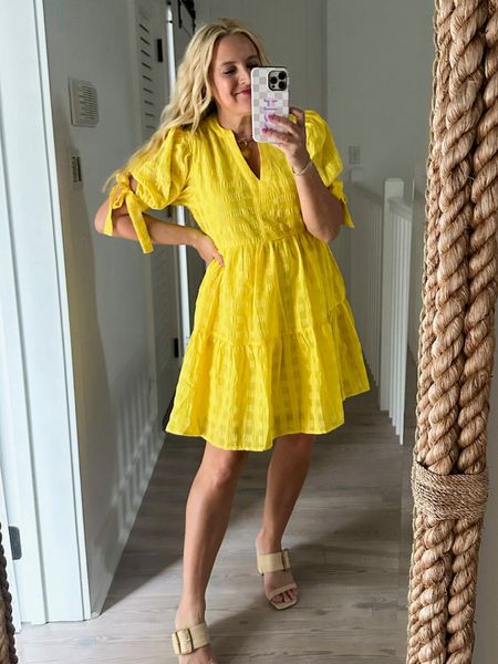 Cutest yellow dress for summer! Wearing a small. Code FANCY15 for 15% off 

#LTKFindsUnder100 #LTKStyleTip #LTKSeasonal