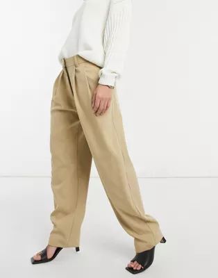 Weekday - Zinc - Pantalon ajusté - Beige | ASOS (Global)