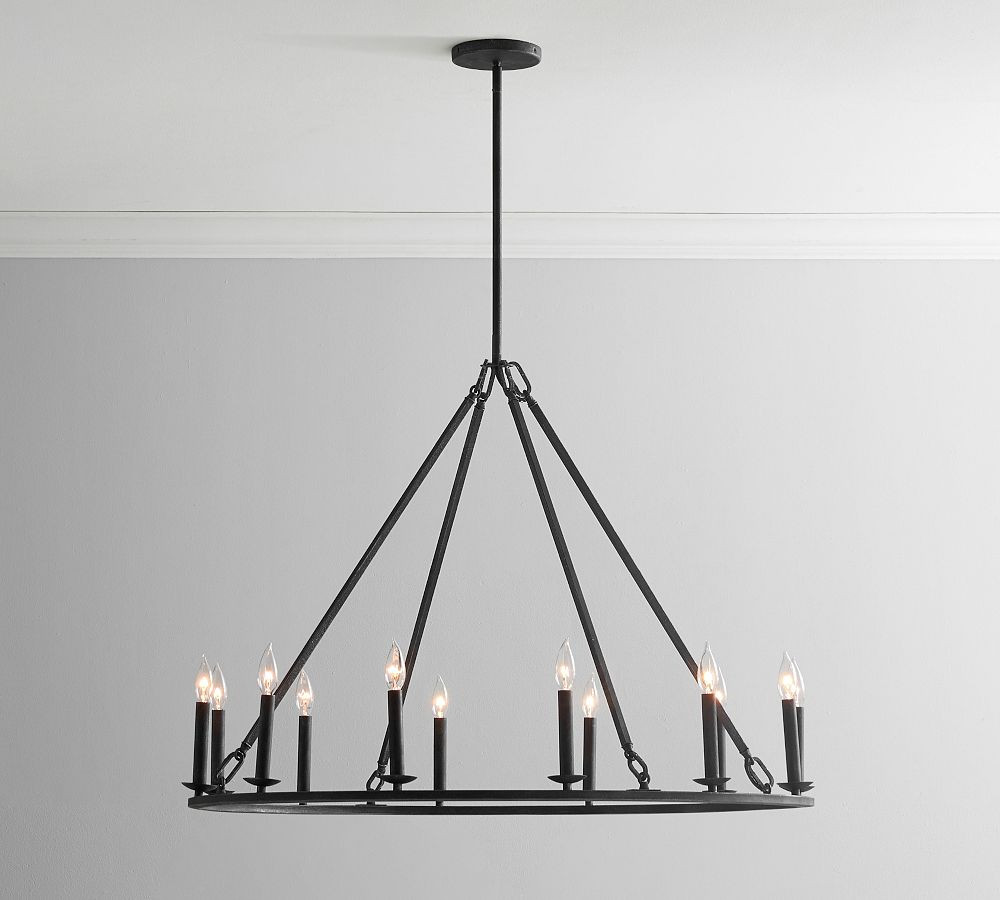 Remington Iron Round Chandelier | Pottery Barn (US)