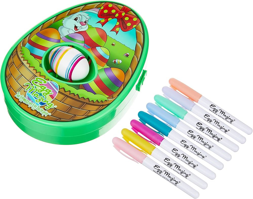 The EggMazing Basket Easter Egg Decorator Kit - Arts and Crafts Set - Includes Egg Decorating Spi... | Amazon (US)