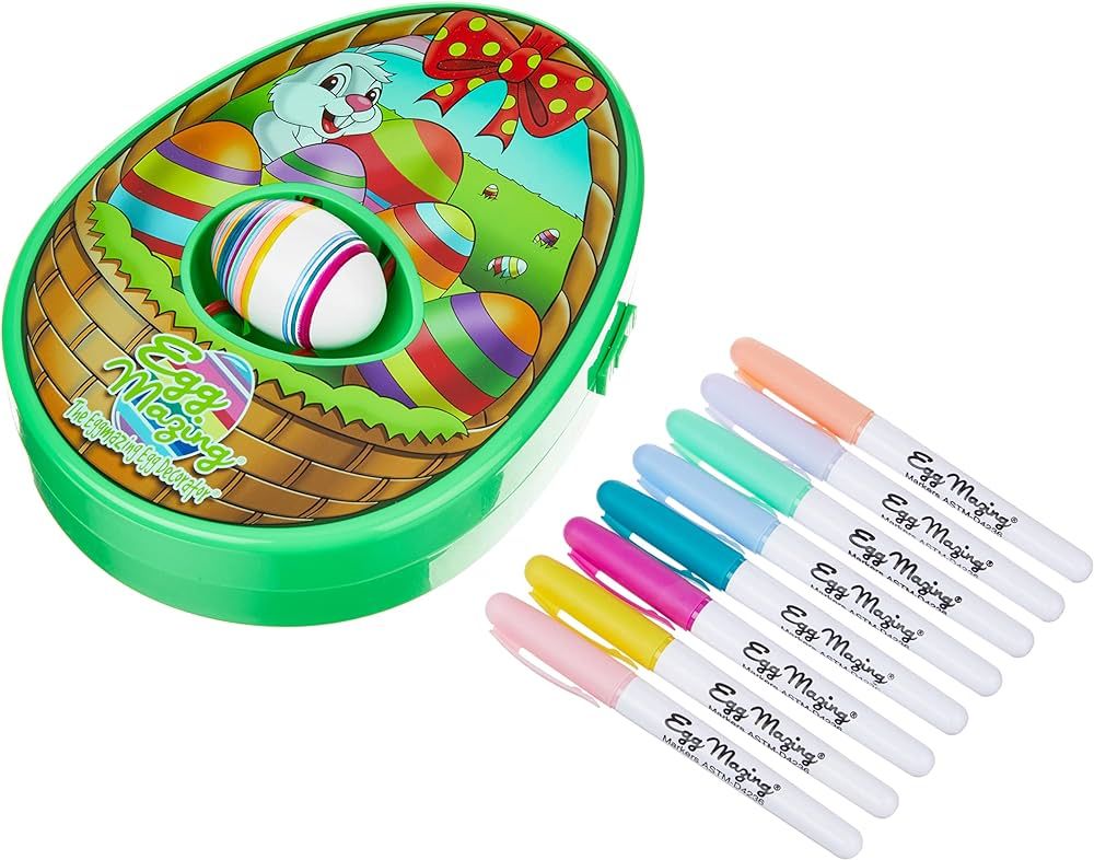 The EggMazing Basket Easter Egg Decorator Kit - Arts and Crafts Set - Includes Egg Decorating Spi... | Amazon (US)