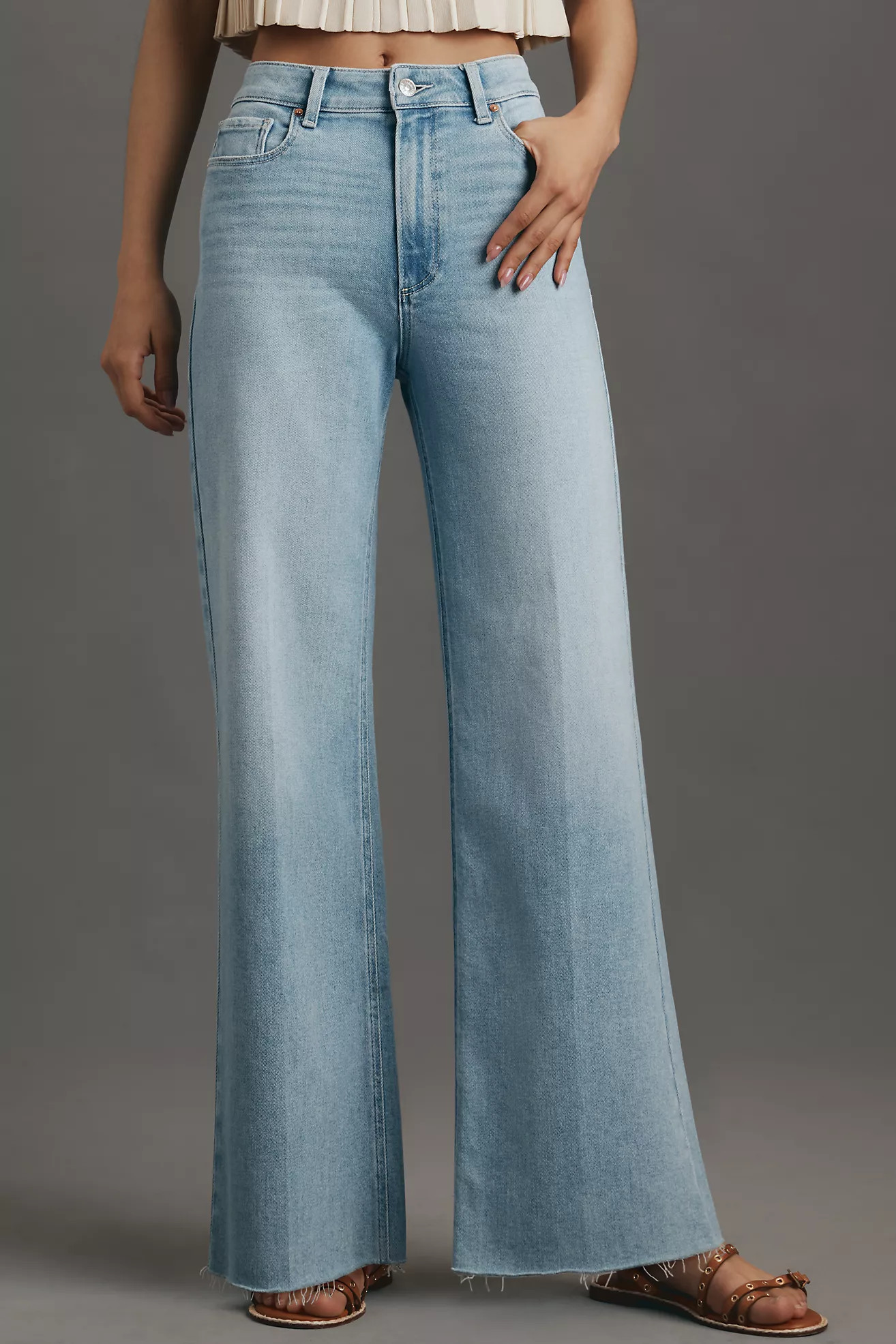 PAIGE Anessa High-Rise Wide-Leg Jeans | Anthropologie (US)