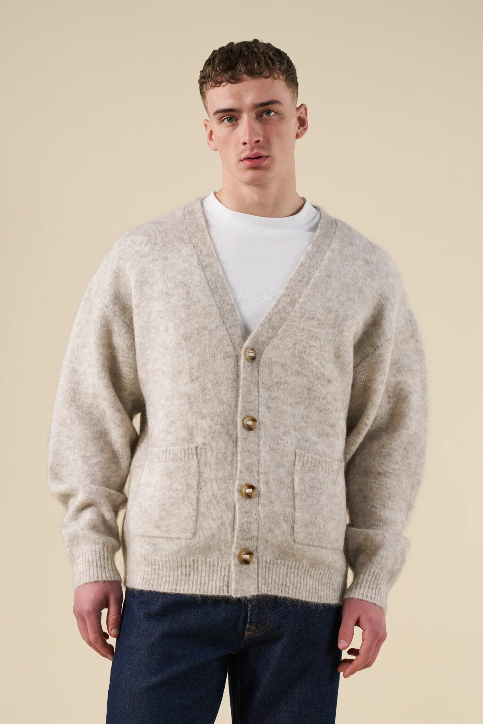 SAWYER MOHAIR CARDIGAN - MARBLE | bound clothing