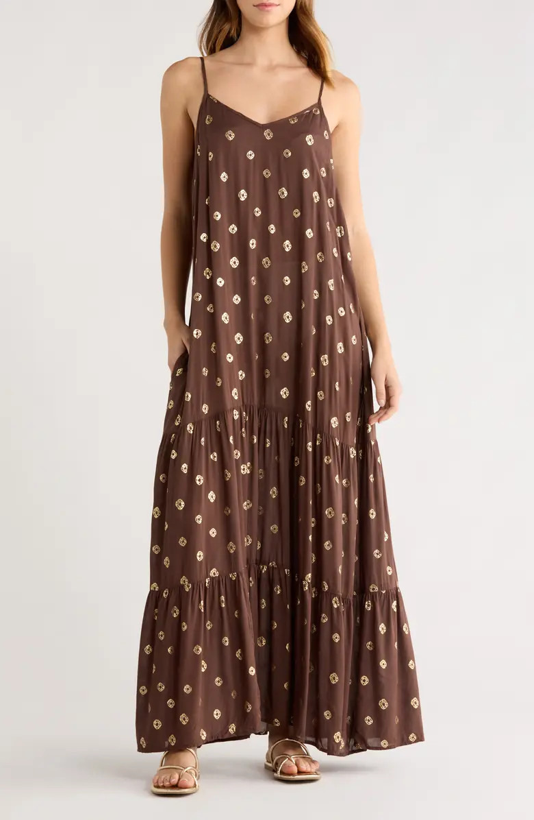 Metallic Dot Cover-Up Dress | Nordstrom