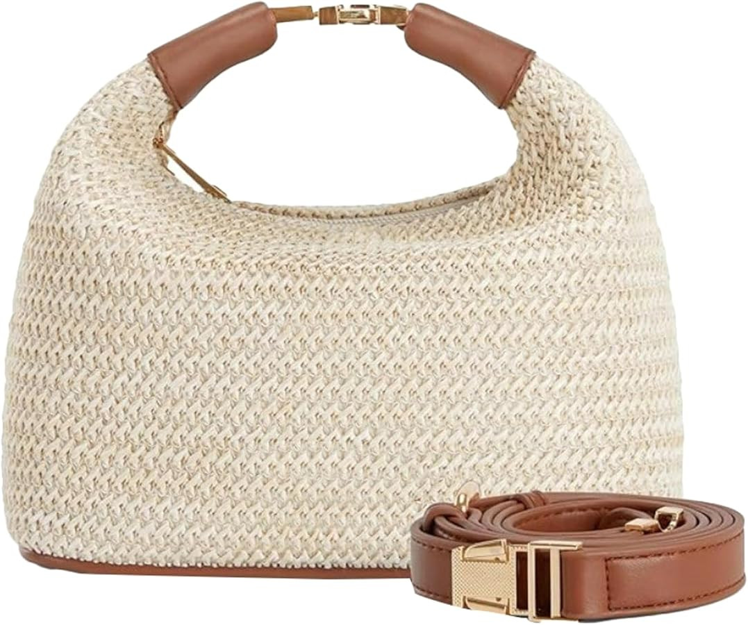 2025 Summer Straw Bag for Women Straw Woven Crossbody Purse Handmade Tote Bag Beach Handbag Raffi... | Amazon (US)