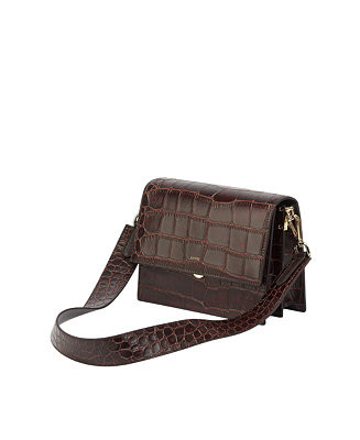 Mini Flap Croc Crossbody Bag | Macy's