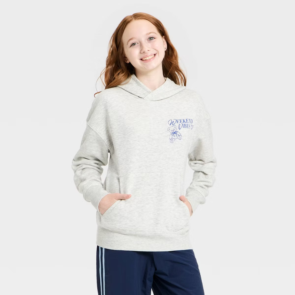 Girls' Graphic Oversized Fleece Hoodie - art class™ | Target