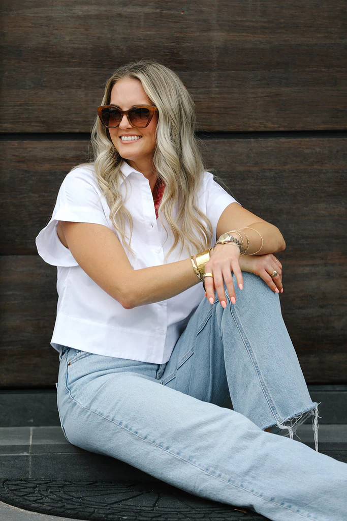 Shorty Shirt White | Heidi Houston