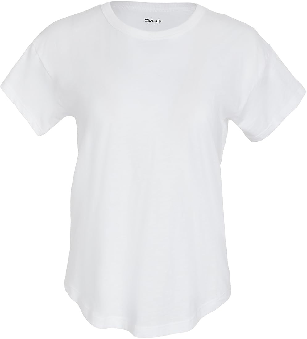 Madewell Women's Whisper Cotton Rib Crewneck Tee | Amazon (US)