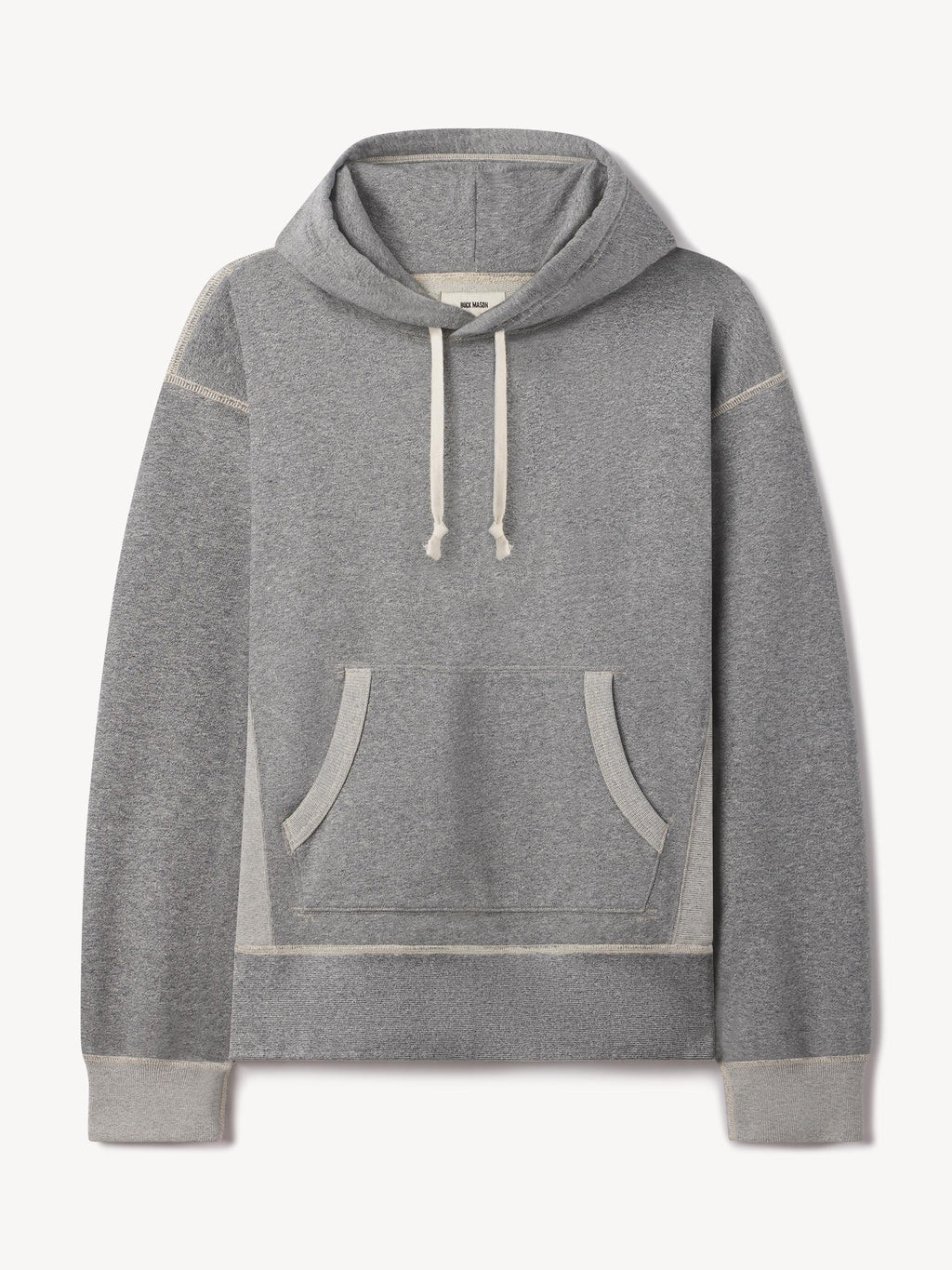 Two Tone Heather Grey Welterweight Hooded Sweatshirt - Buck Mason- Modern American Classics | Buck Mason