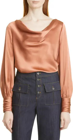 Taylee Silk Satin Blouse | Nordstrom