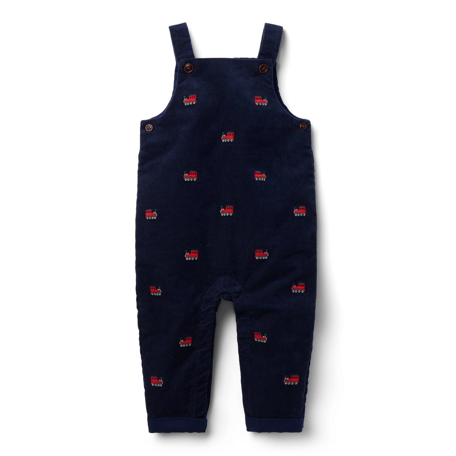 Baby Embroidered Train Corduroy Overall | Janie and Jack