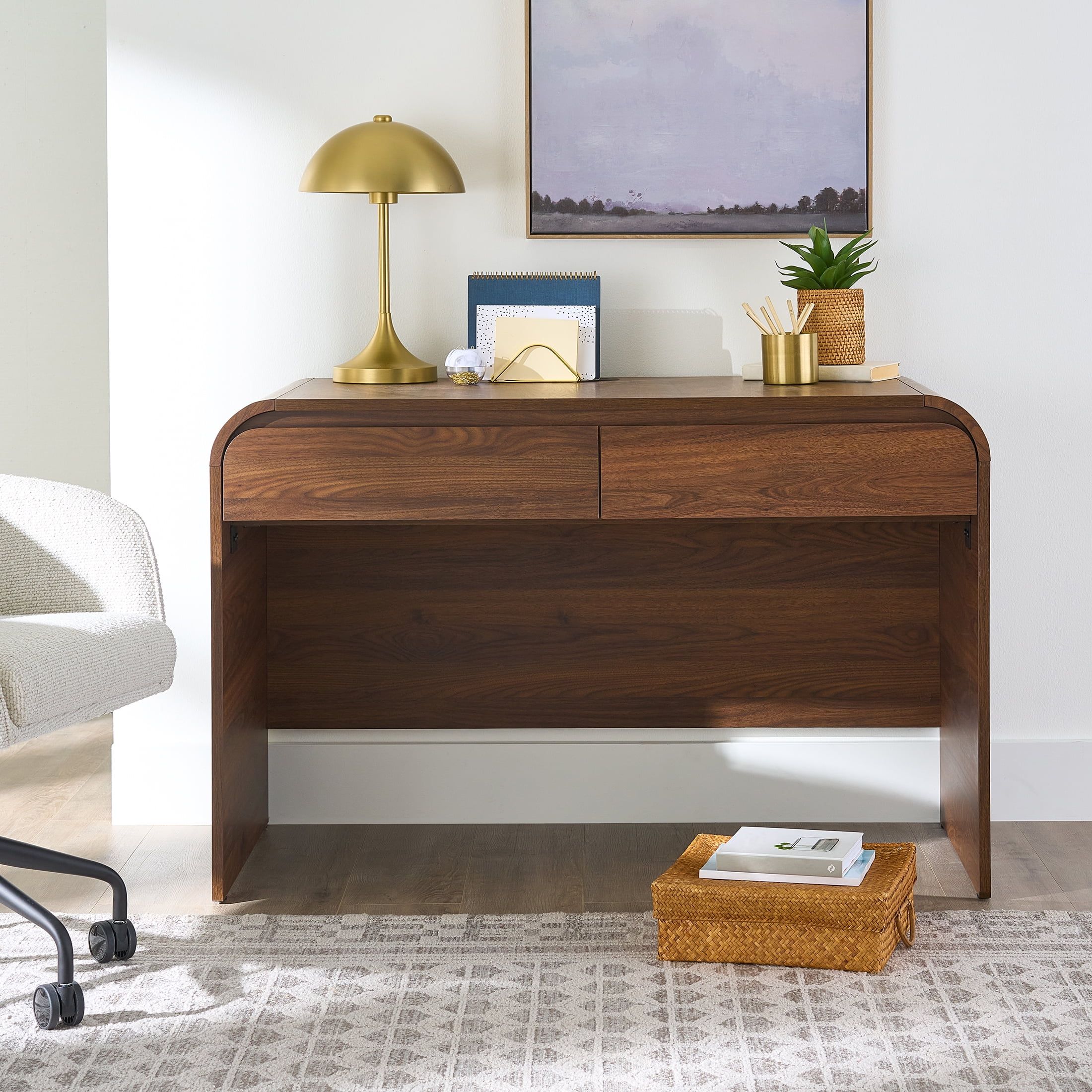 Better Homes & Gardens Juliet Desk, Concise Walnut Finish | Walmart (US)