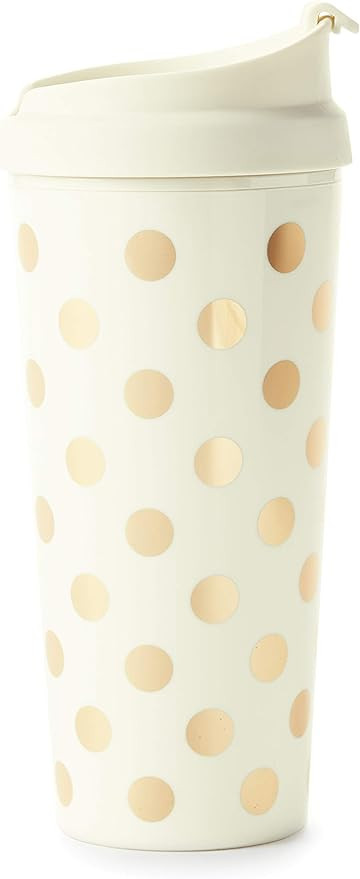 Kate Spade New York Women's Insulated Thermal,Acrylic,Travel Mug Tumbler, 16 Ounces, Gold Dot | Amazon (US)