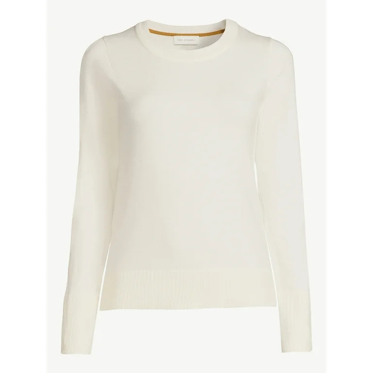 Free Assembly Women’s Crewneck Sweater with Long Sleeves, Midweight, Sizes XS-XXL | Walmart (US)