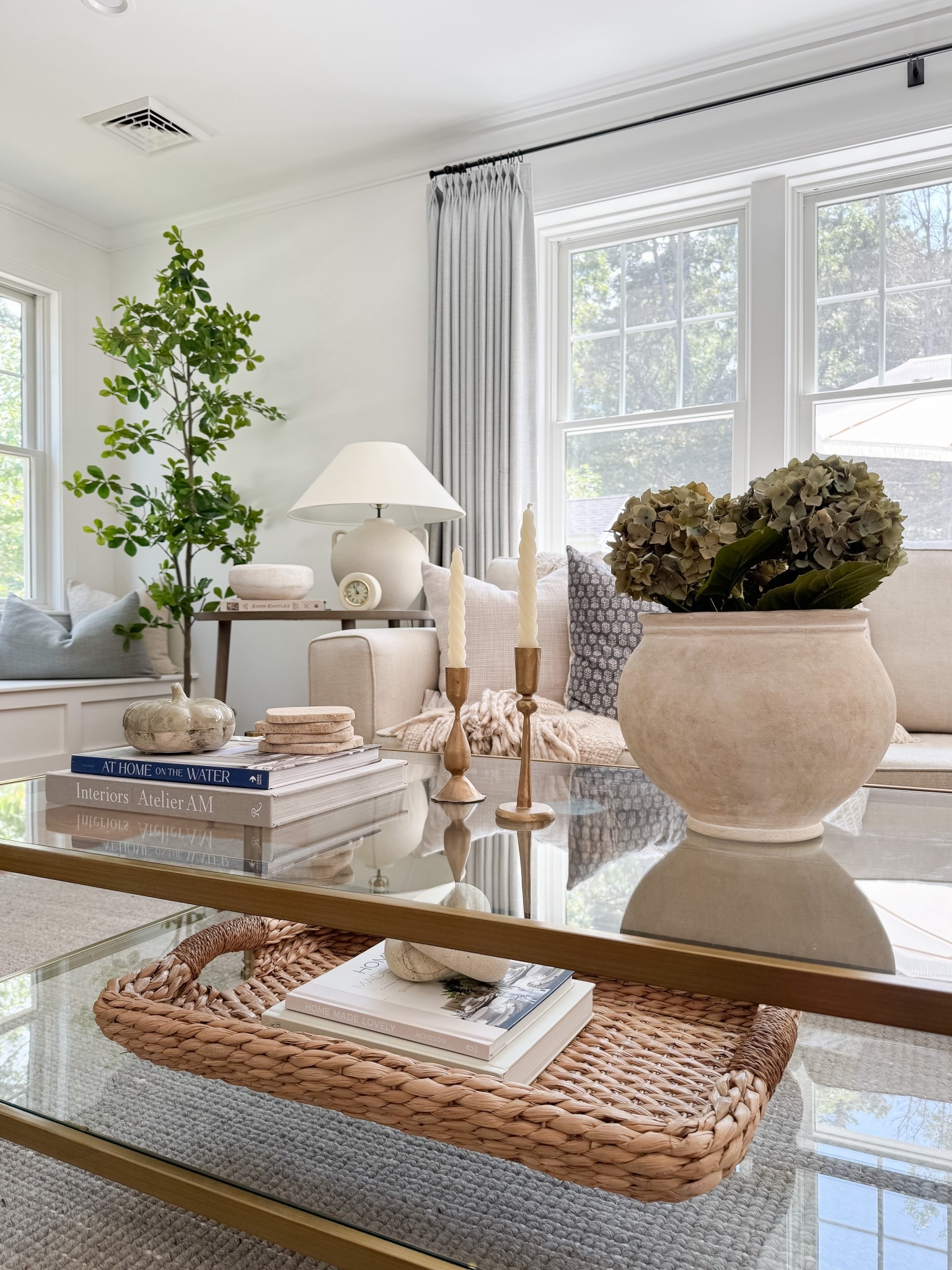 Coastal Coffee Table Styling

Coastal living room  beige coasters, coffee table books, woven coffee table, faux fern, concrete planter, white decorative boxes, jute rug, sherri calnan home 

 

#LTKHome #LTKSaleAlert #LTKFindsUnder50