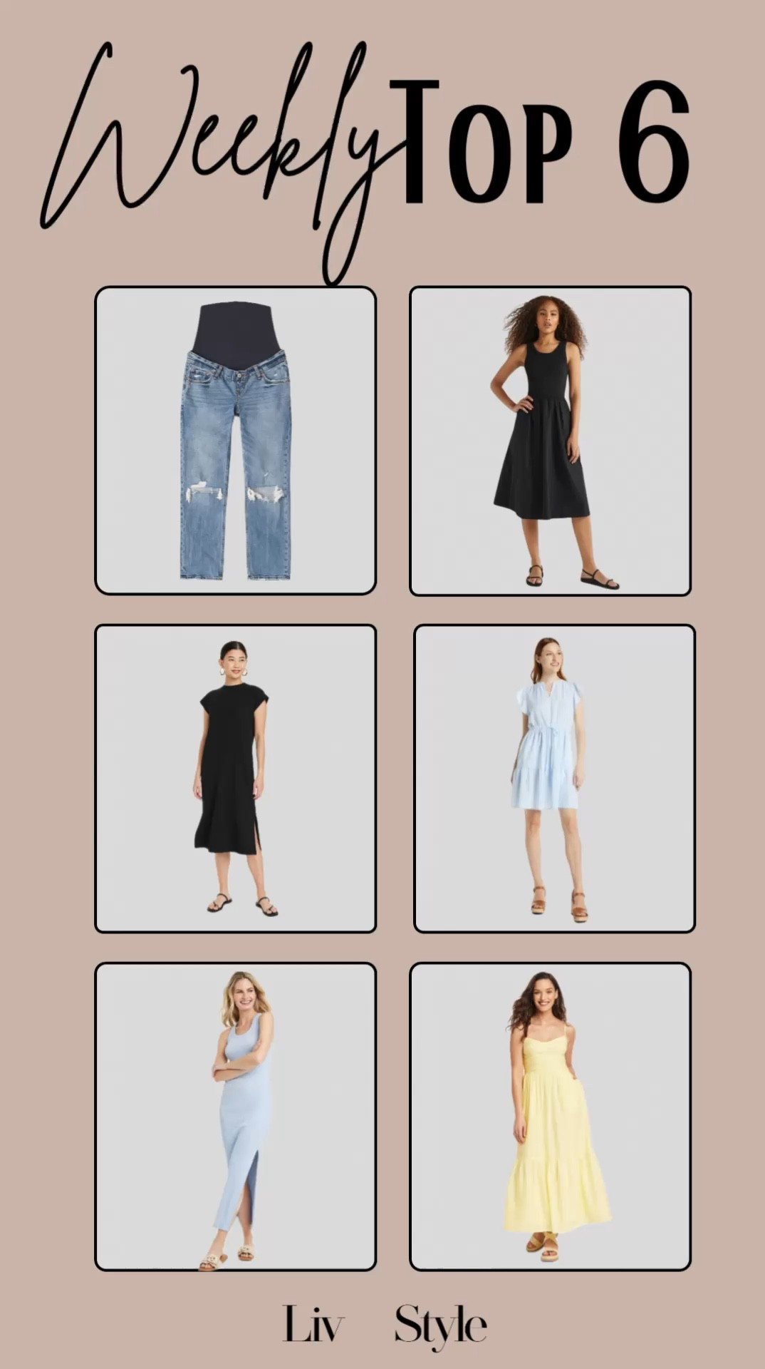 This week’s top 6! My favorite maternity jeans from Abercrombie and the perfect bump friendly spring dresses!

#LTKbump #LTKstyletip #LTKfindsunder50