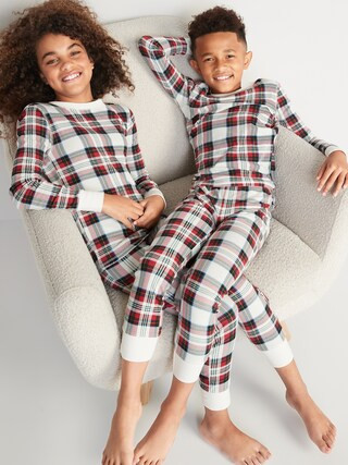 Gender-Neutral Matching Print Snug-Fit Pajama Set for Kids | Old Navy (US)