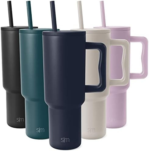 Simple Modern 40 oz Tumbler with Handle and Straw Lid | Insulated Reusable Stainless Steel Water ... | Amazon (US)